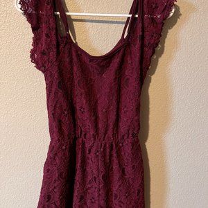 Burgundy Romper